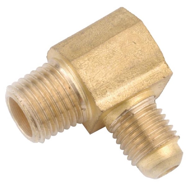 Anderson Metals Anderson Metals 3/8 in. Flare Elbow in. X 1/2 in. D MIP Brass 90 Degree Elbow 754049-0608AH - main